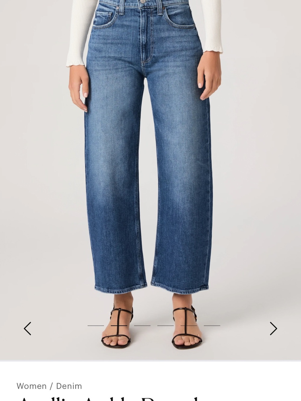 PAIGE Straight-Leg Jeans in Medium Blue Wash